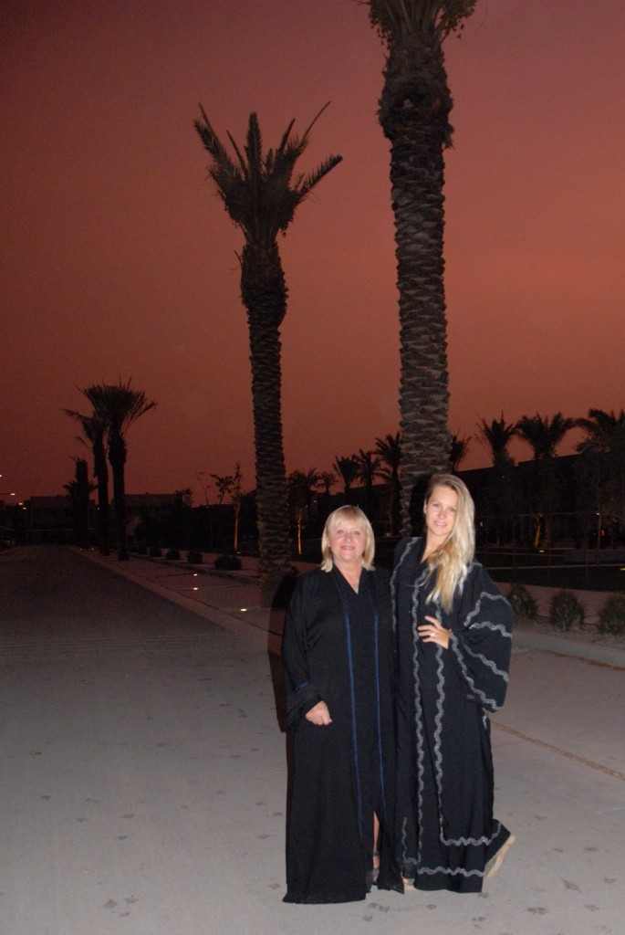 Nancy Paton going out in Riyadh with her Mum